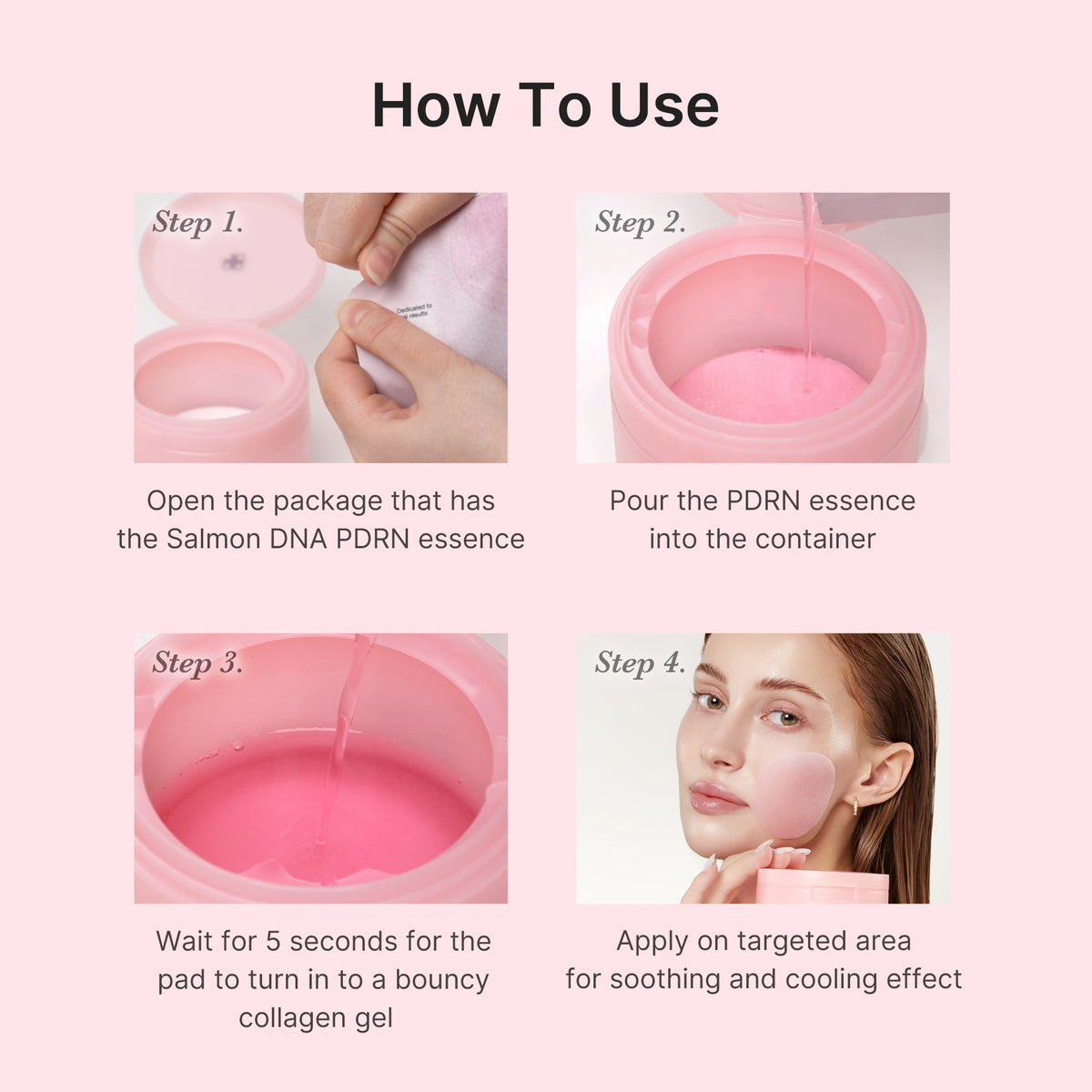 PDRN Pink Collagen Toning Gel Toner Pad – dettagli e utilizzo 4