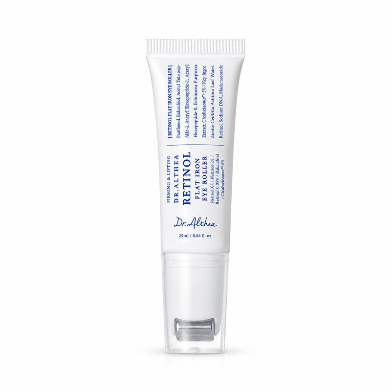 Dr. Althea Retinol Flat Iron Eye Roller – Contorno Occhi 25 ml - confezione su fondo bianco