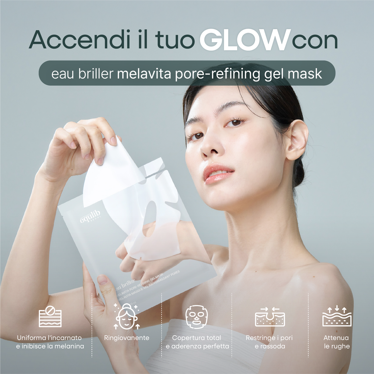 equlib EAU BRILLER GEL MASK (1 EA) – immagine 3 Onsemiro