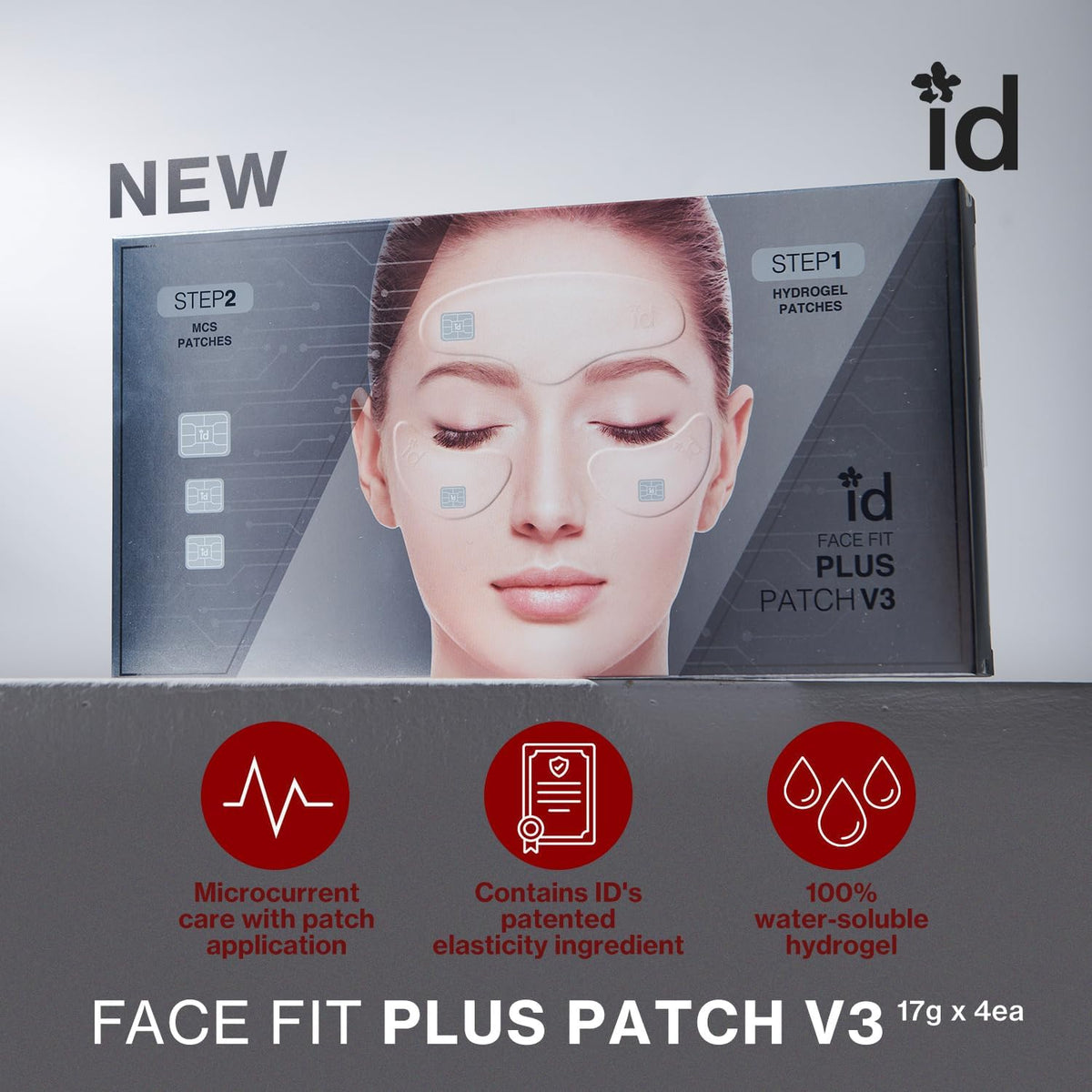 idPLACOSMETICS Face Fit Plus Patch V3 – 4 trattamenti – immagine del fornitore 2
