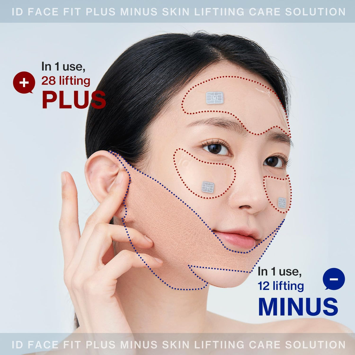 idPLACOSMETICS Face Fit Plus Patch V3 – 4 trattamenti – immagine del fornitore 4