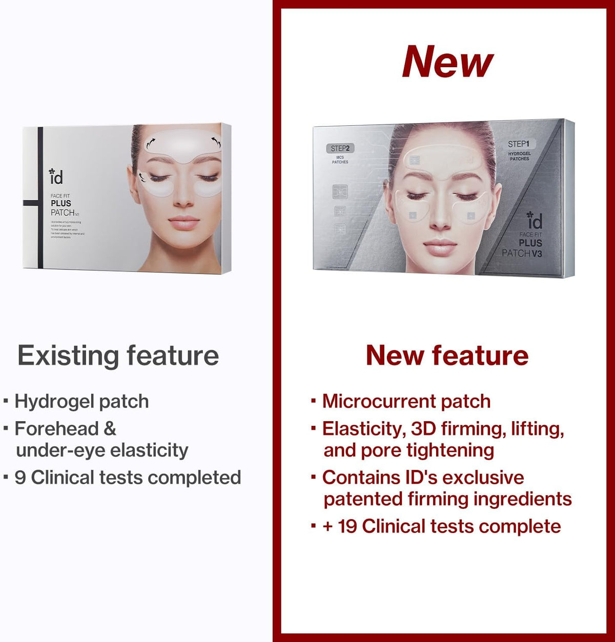 idPLACOSMETICS Face Fit Plus Patch V3 – 4 trattamenti – immagine del fornitore 5