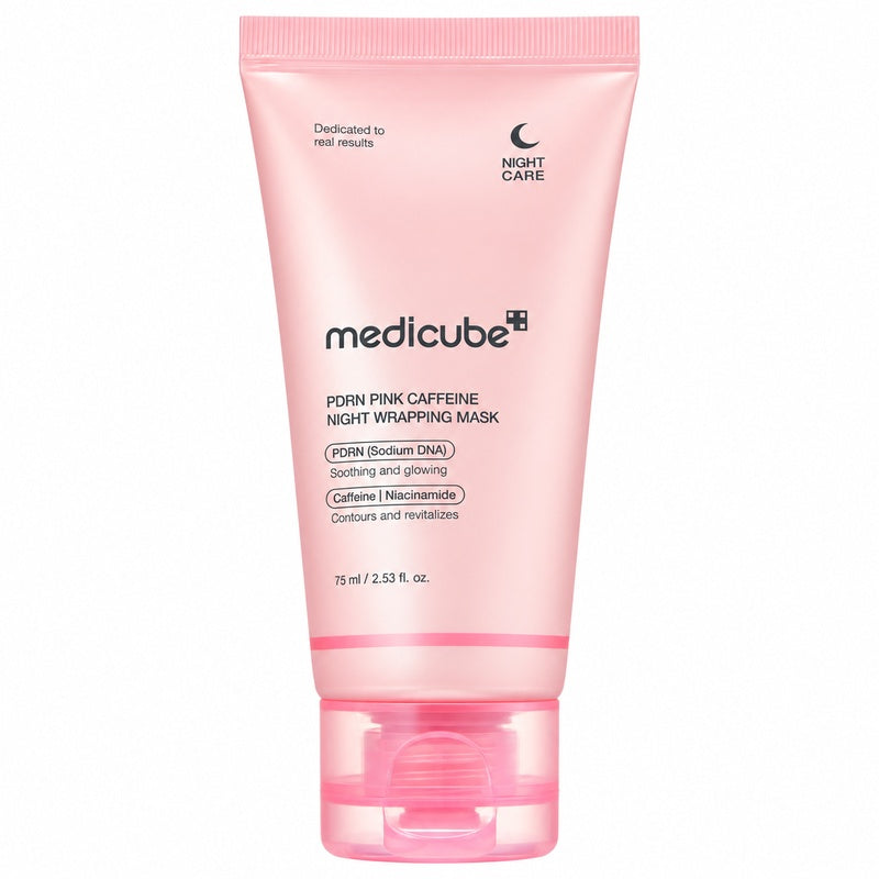 Medicube PDRN Pink Caffeine Night Wrapping Mask – 75 ml – confezione