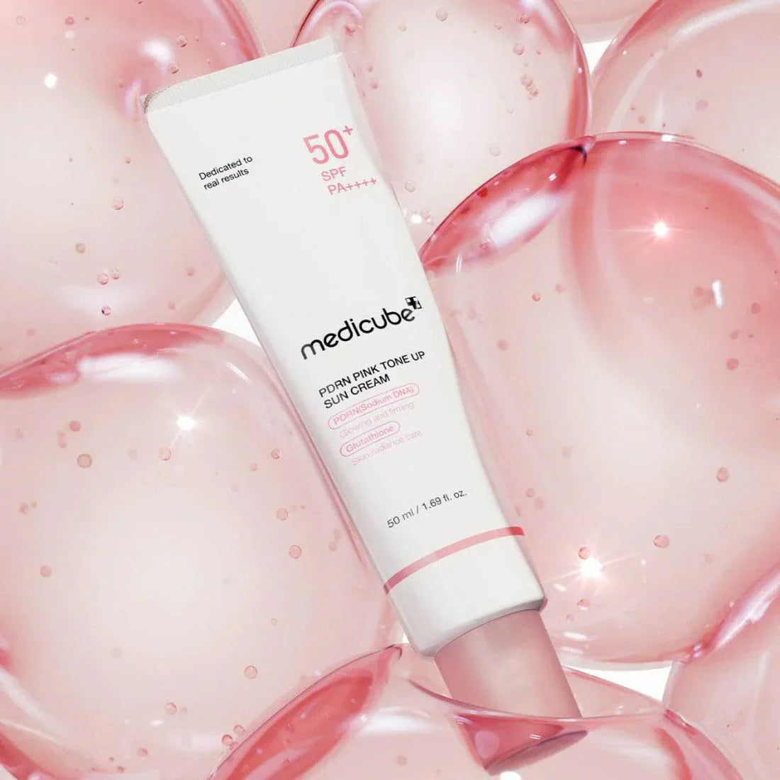 Medicube PDRN Pink Tone Up Sun Cream SPF50+ PA++++ 50 ml – dettaglio confezione