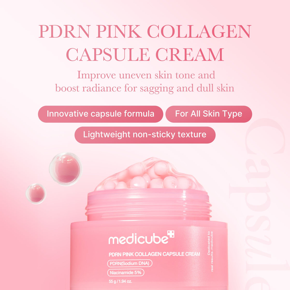 Medicube PDRN Pink Collagen Capsule Cream – 55 g – dettaglio 1