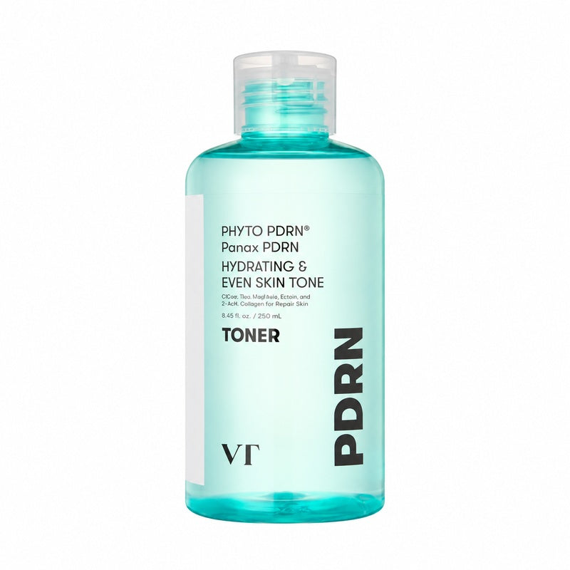 VT Cosmetics PDRN Toner – 250 ml – confezione su fondo bianco
